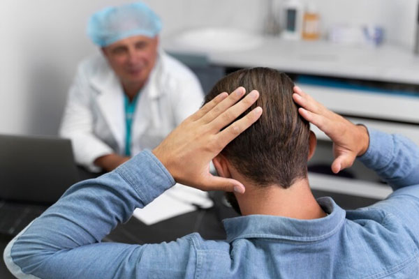 Coronilla despoblada - Joven acude al tricólogo para dar con una solución definitiva a sus problemas de alopecia