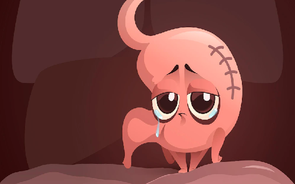 salud digestiva - dibujo de un estomago triste por sus problemas digestivos