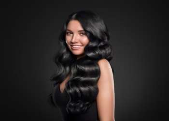 belleza del cabello negro
