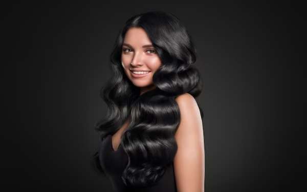 belleza del cabello negro