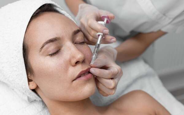 Precio bótox Madrid- mujer aplicandose bótox madrid rn sus labios