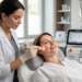 Rejuvenecimiento facial 4D - Médico estético realizando un tratamiento de rejuvenecimiento facial láser a una mujer